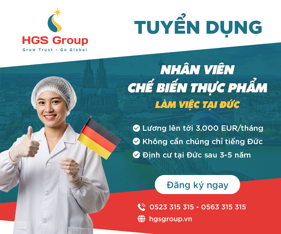 Tuyển dụng nhân viên chế biến thực phẩm tại Đức